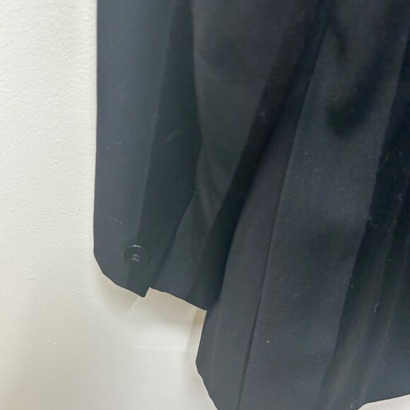 Burberrys Black Striped Wool Single-Button Blazer Jacket 14 - Picture 10 of 12